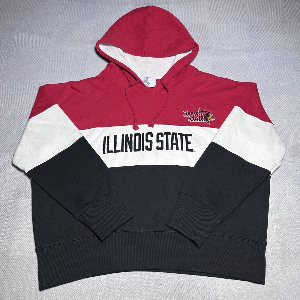Champion Illinois State Redbirds Hoodie Womens 2XL Color Block Sweatshirt